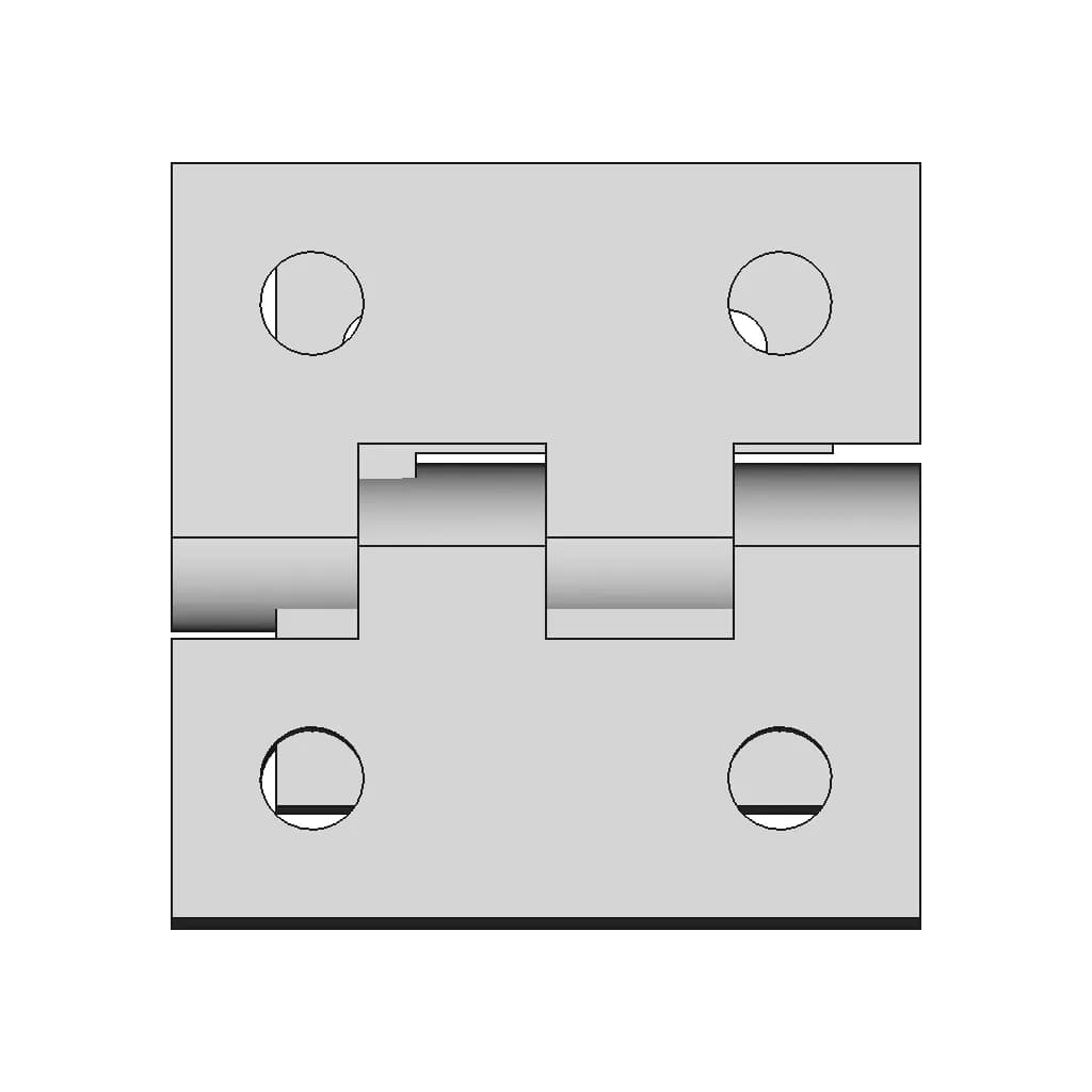 Mil Grade Hinge 5Mm | High-Quality CAD Model_90_0_degree_snapshot