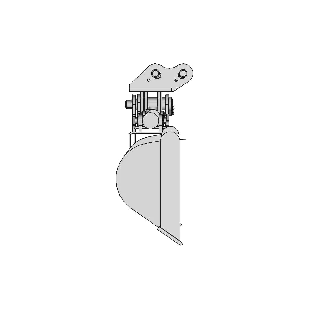 Tilting Ditching Bucket For Miniexcavator 70Cm | High-Quality CAD Model_90_0_degree_snapshot
