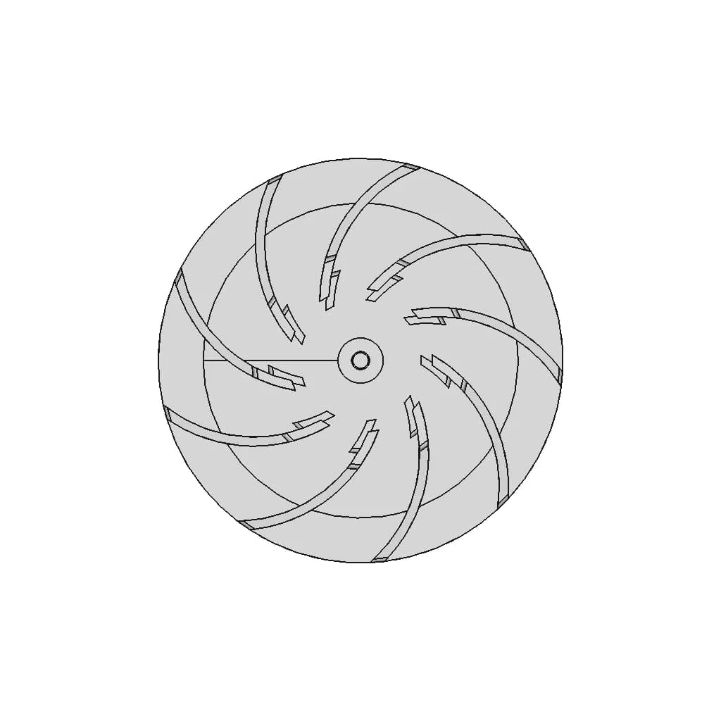 Handheld Vacuum Cleaner Motor And Impeller Assembly - Standard Mechanical Component_0_0_degree_snapshot