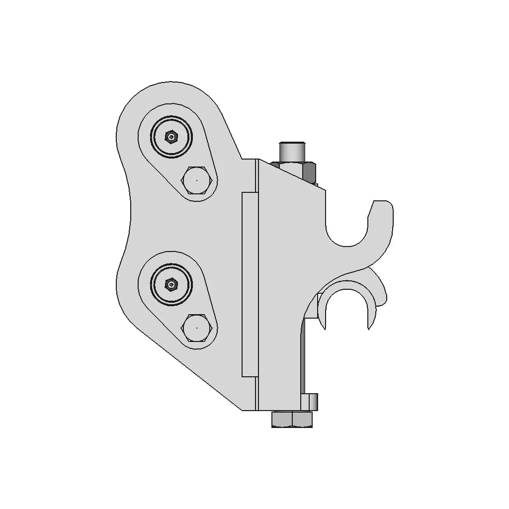 Mechanical Quick Change Hitch For Small Digger Quick Coupler - Standard Mechanical Component_0_90_degree_snapshot