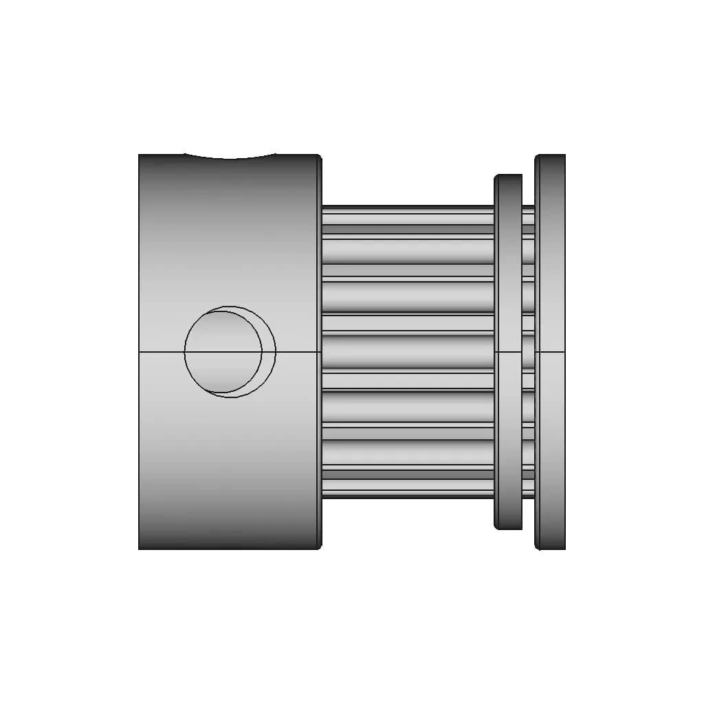 Idler Pulley 16 Teeths 16Tb5W | High-Quality CAD Model_0_0_degree_snapshot