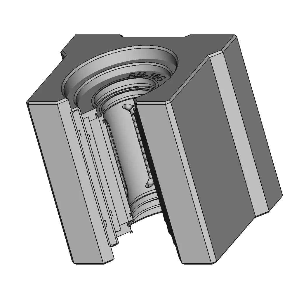 Rodamiento Lineal Sm 16G - Downloadable CAD Representation_60_30_degree_snapshot