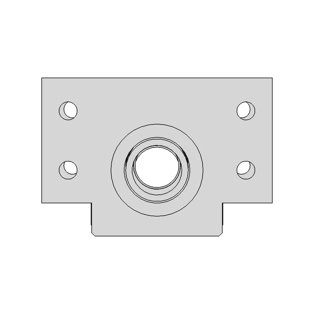 Poltech Bk 15 Pillow Block | 3D Engineering Design File_270_0_degree_snapshot