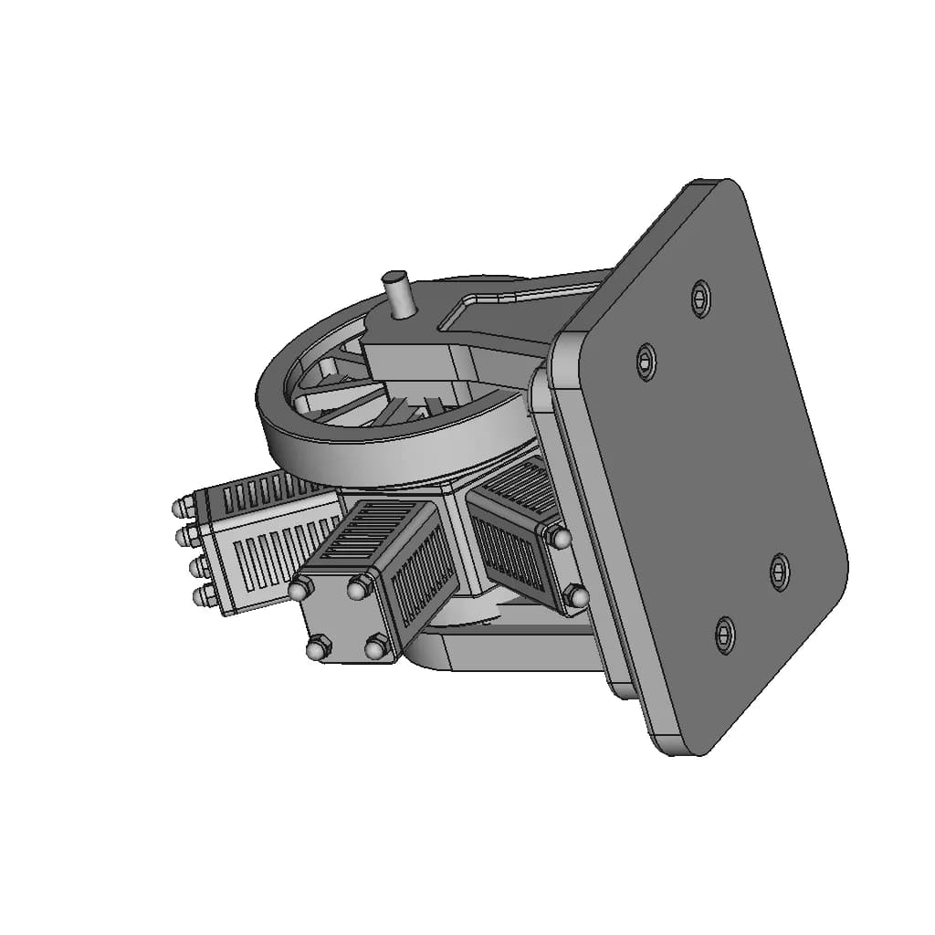Radial Engine Pneumatic | High-Quality CAD Model_60_30_degree_snapshot