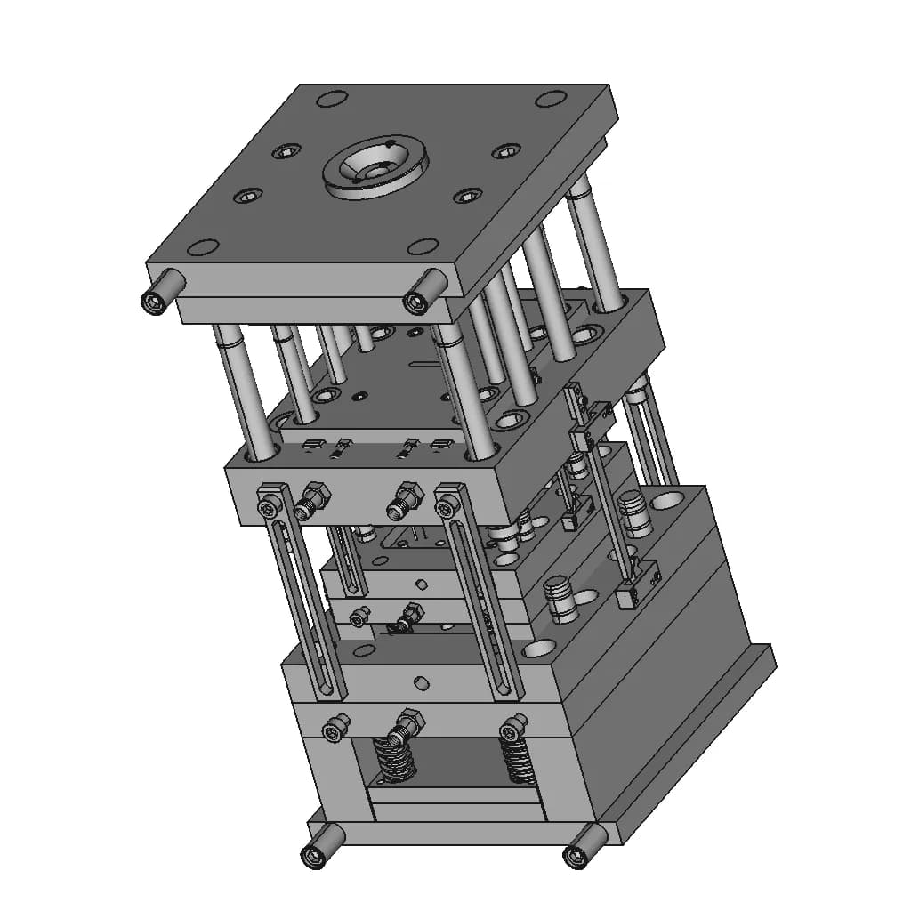 Three Plate Injection Molding - Downloadable CAD Representation_60_30_degree_snapshot