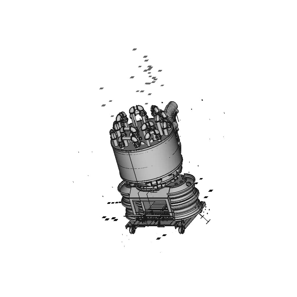 Semi Truck Wheel Wood Stove Heat Exchanger Boiler | 3D Engineering Design File_60_30_degree_snapshot