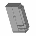 Sheet Metal Clothes Cabinet | High-Quality CAD Model_60_30_degree_snapshot