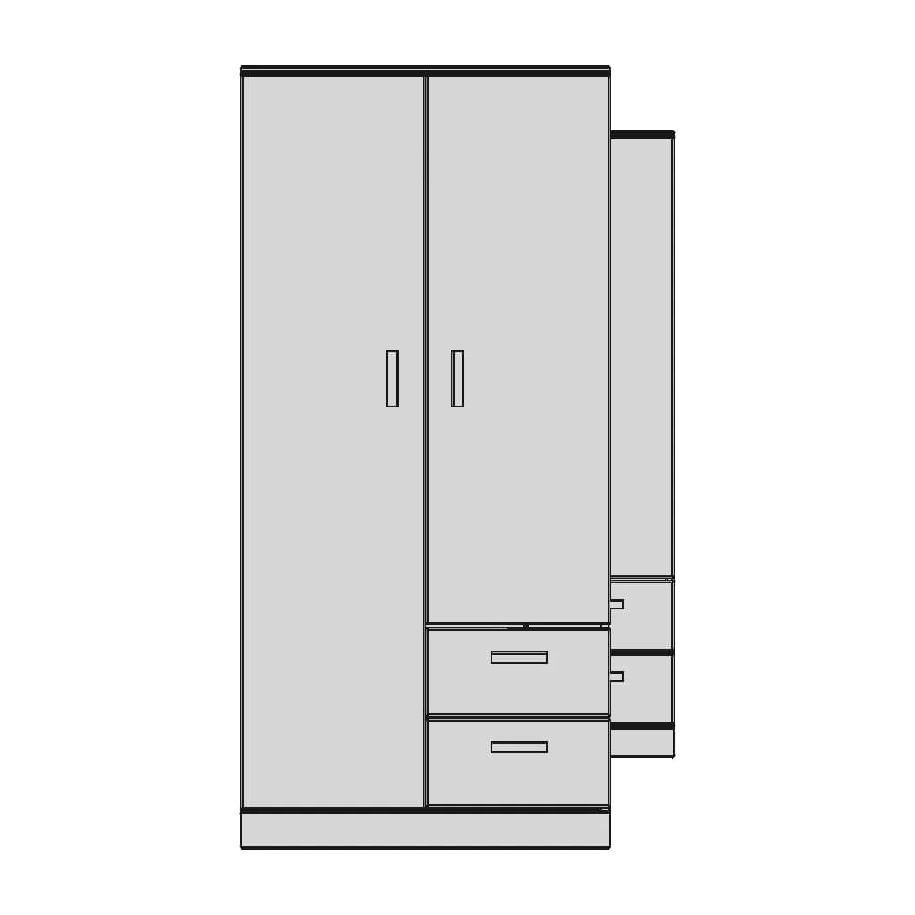 Sheet Metal Clothes Cabinet | High-Quality CAD Model_90_0_degree_snapshot