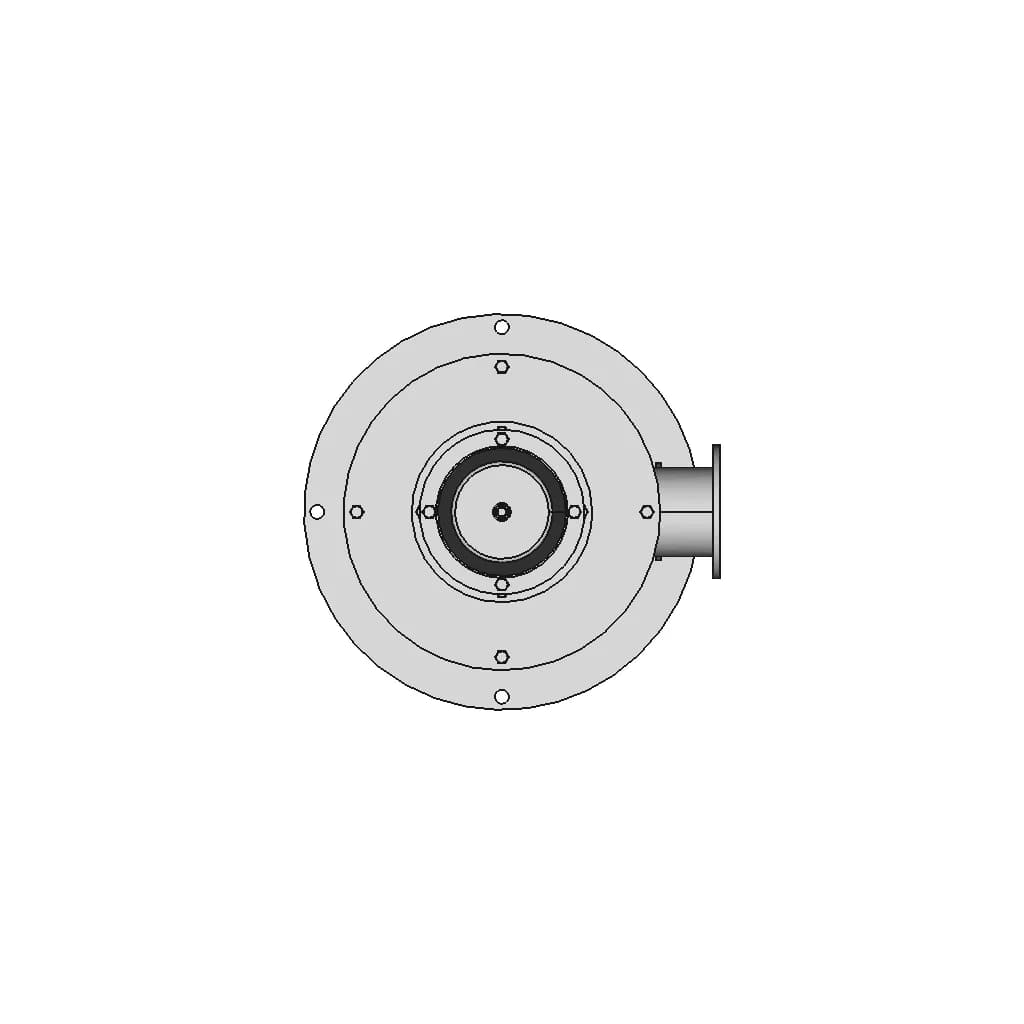 Vacuum Angle Gate Valve With Remote Control - Standard Mechanical Component_0_0_degree_snapshot