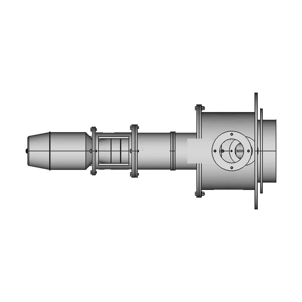 Vacuum Angle Gate Valve With Remote Control - Standard Mechanical Component_0_90_degree_snapshot