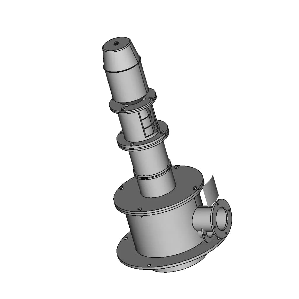 Vacuum Angle Gate Valve With Remote Control - Standard Mechanical Component_60_30_degree_snapshot