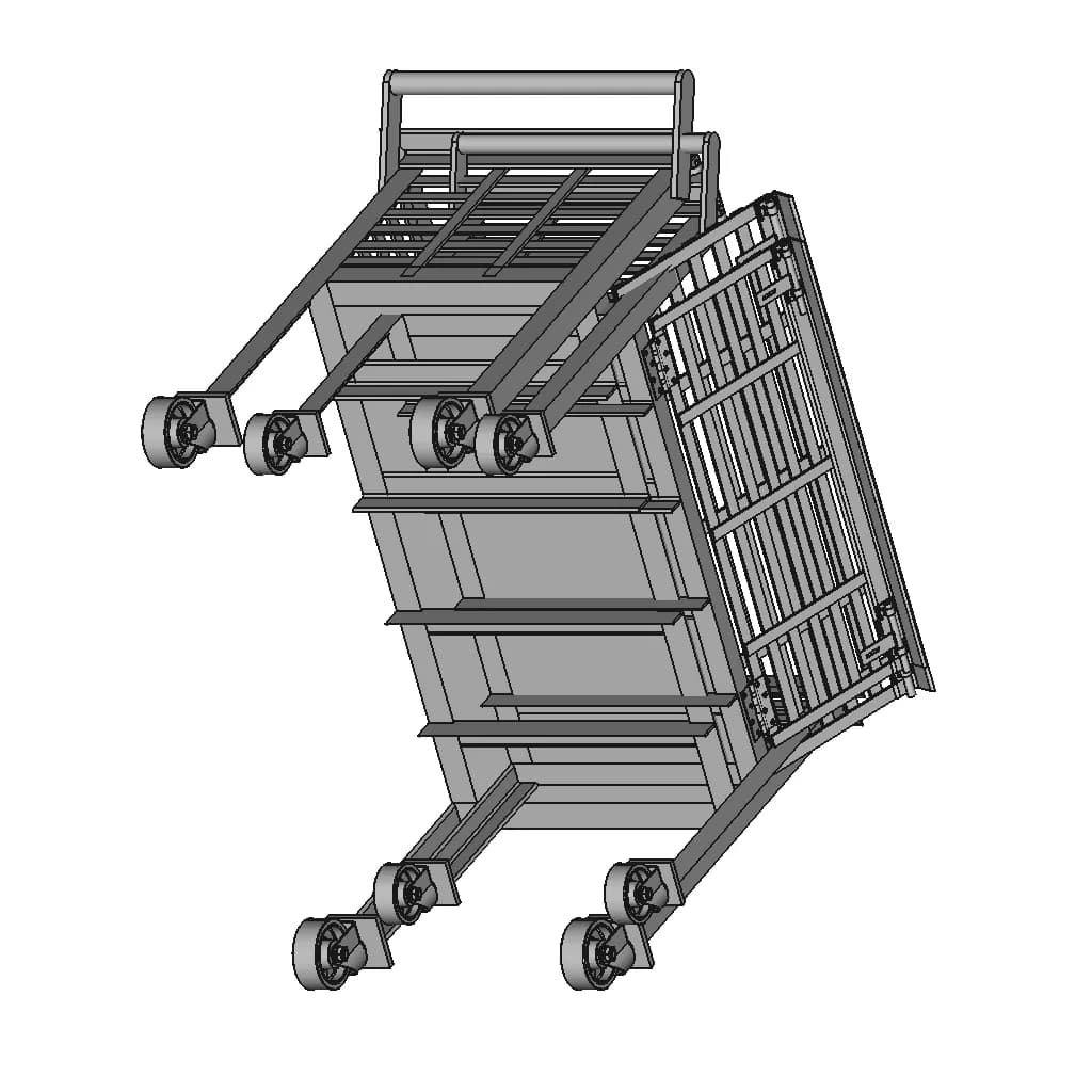 Trolley With 1 Side Opening - Standard Mechanical Component_60_30_degree_snapshot