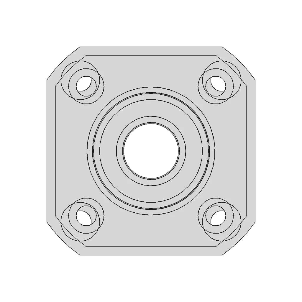 Poltech Flange Bearing Block Ff 15 | 3D Engineering Design File_0_270_degree_snapshot