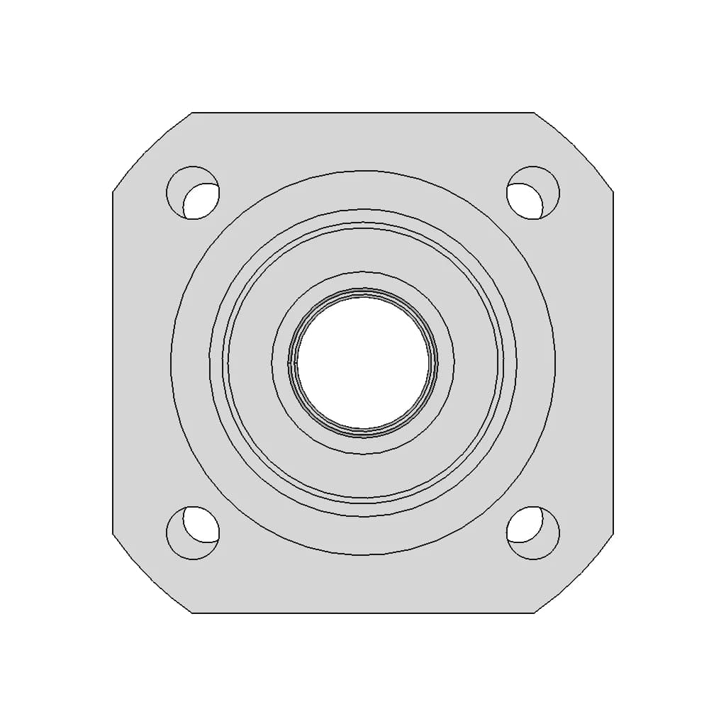 Poltech Flange Bearing Block Ff 15 | 3D Engineering Design File_0_90_degree_snapshot