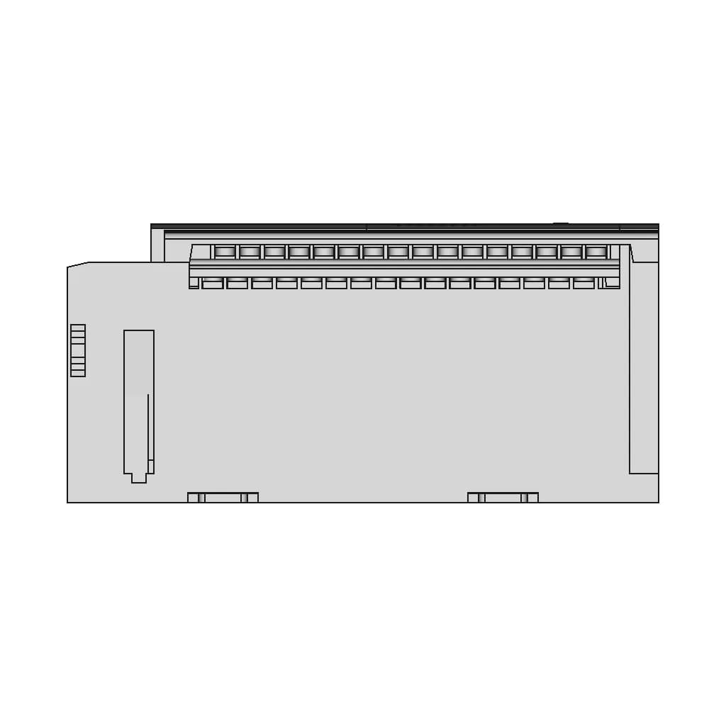 Fx3U 48M - Downloadable CAD Representation_90_0_degree_snapshot