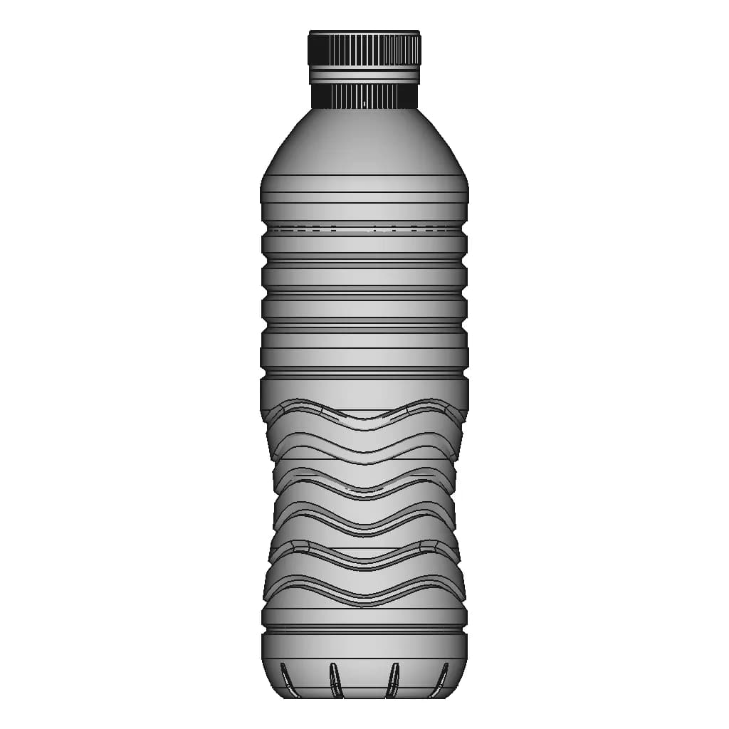 500 Ml Water Bottle - Downloadable CAD Representation_0_0_degree_snapshot