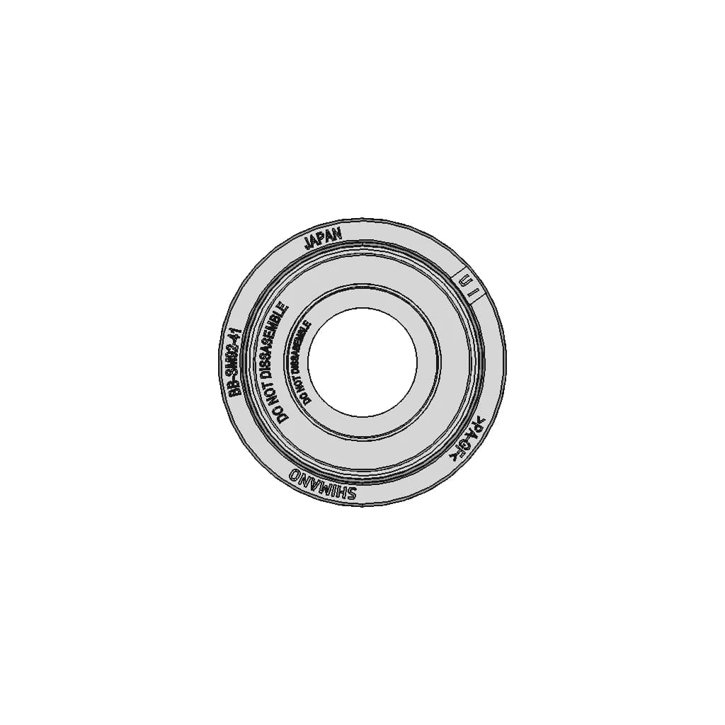 Shimano Bottom Bracket Road Sm Bb92 41 - Downloadable CAD Representation_0_90_degree_snapshot