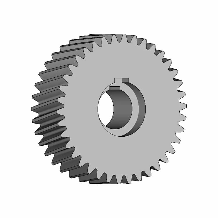 Helical Gear M4 38T 39 T - Downloadable CAD Representation