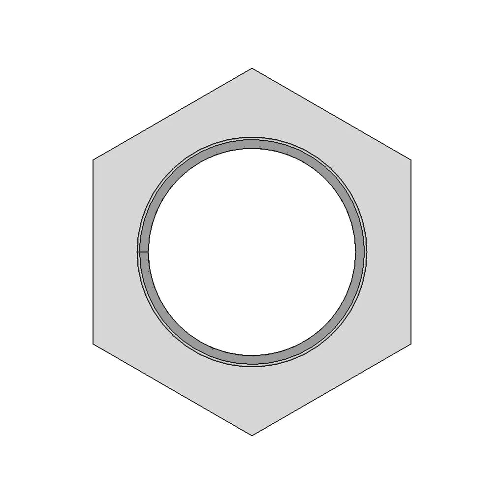Nut M24X3 | 3D Engineering Design File_270_0_degree_snapshot