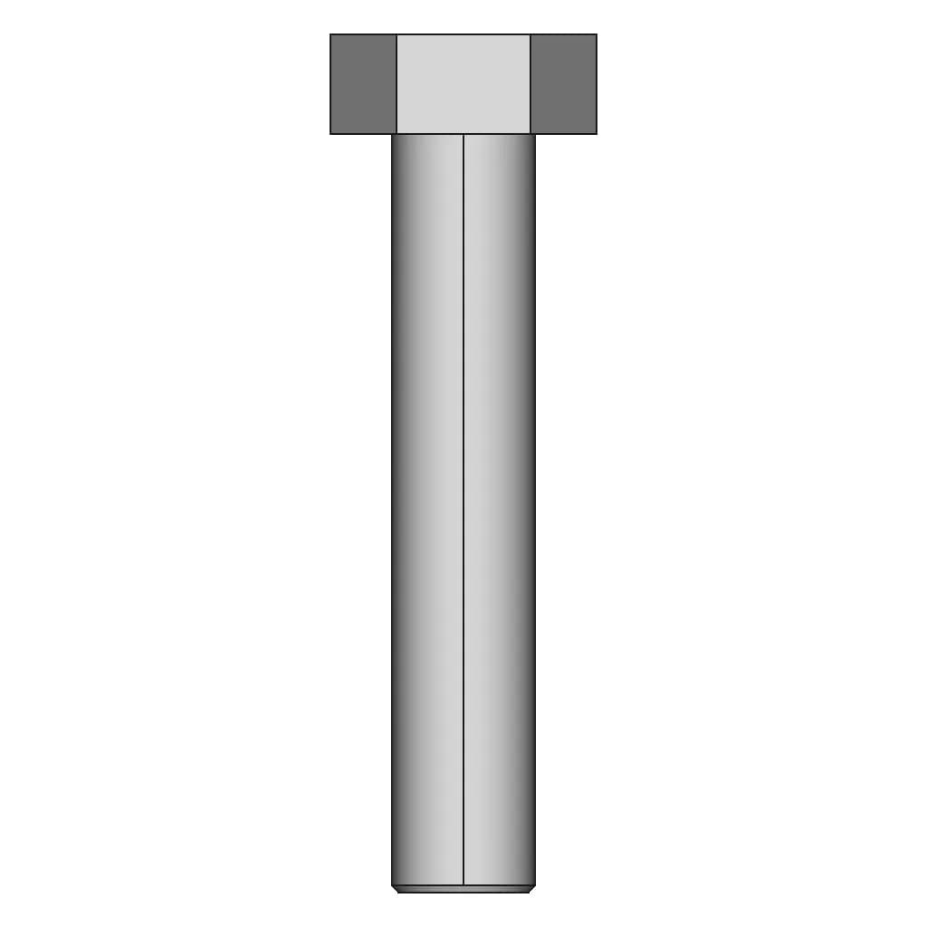 Bolt M22 X 2 5 | 3D Engineering Design File_90_0_degree_snapshot