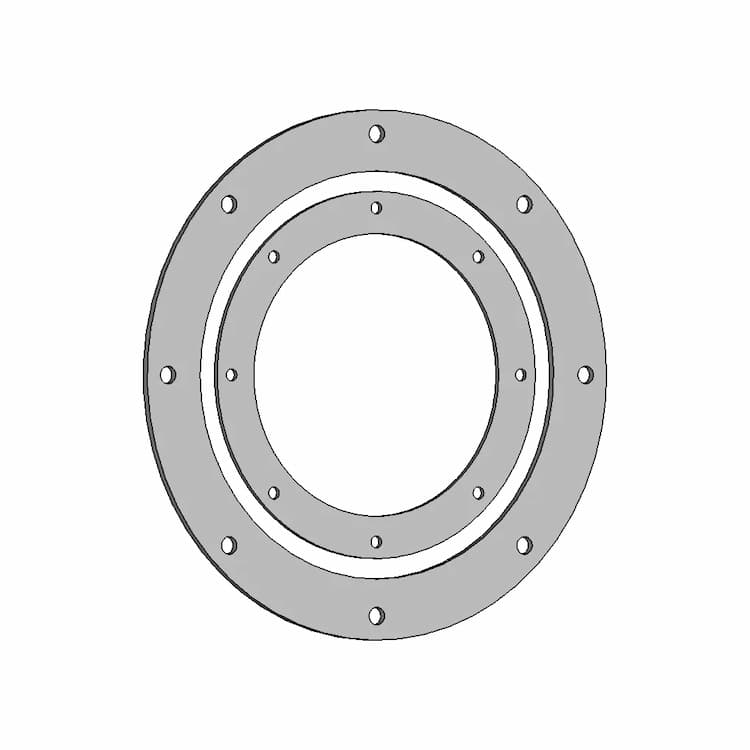 Flange Ducting 10 Inch - Downloadable CAD Representation