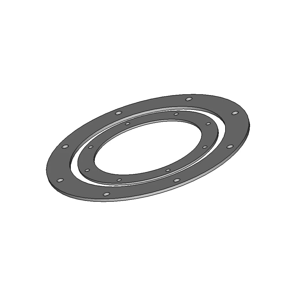 Flange Ducting 10 Inch - Downloadable CAD Representation_60_30_degree_snapshot