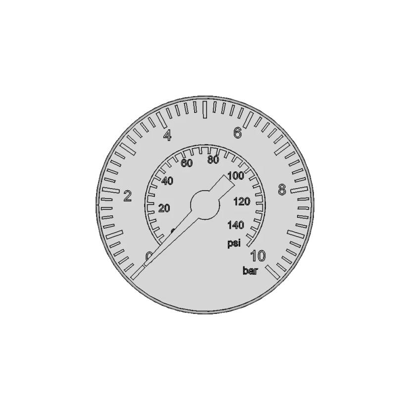 Festo G 1 4 Analogue Pressure Gauge 10Bar Back Entry 40Mm Outside Diameter - Standard Mechanical Component
