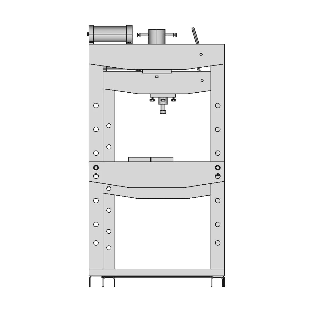 30 Ton Hydraulic Press - Downloadable CAD Representation_0_0_degree_snapshot