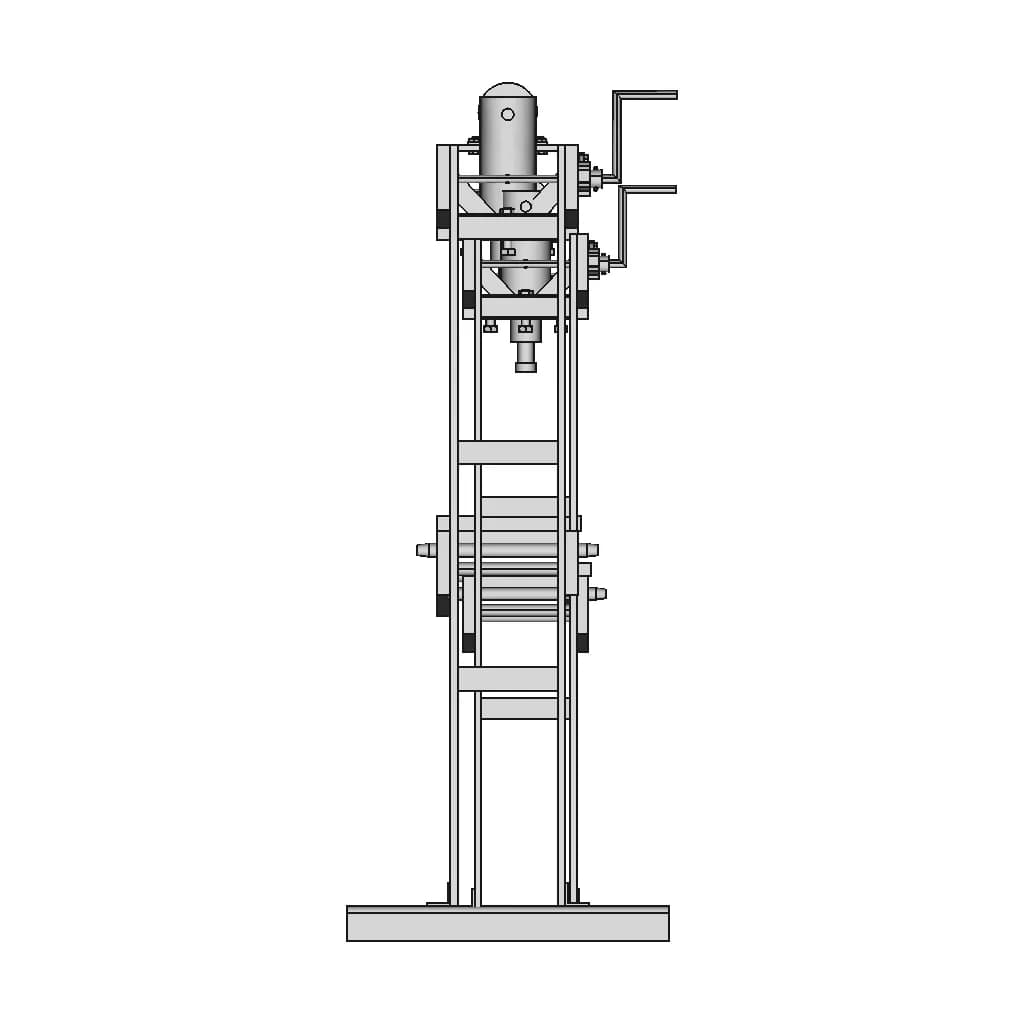 30 Ton Hydraulic Press - Downloadable CAD Representation_0_90_degree_snapshot