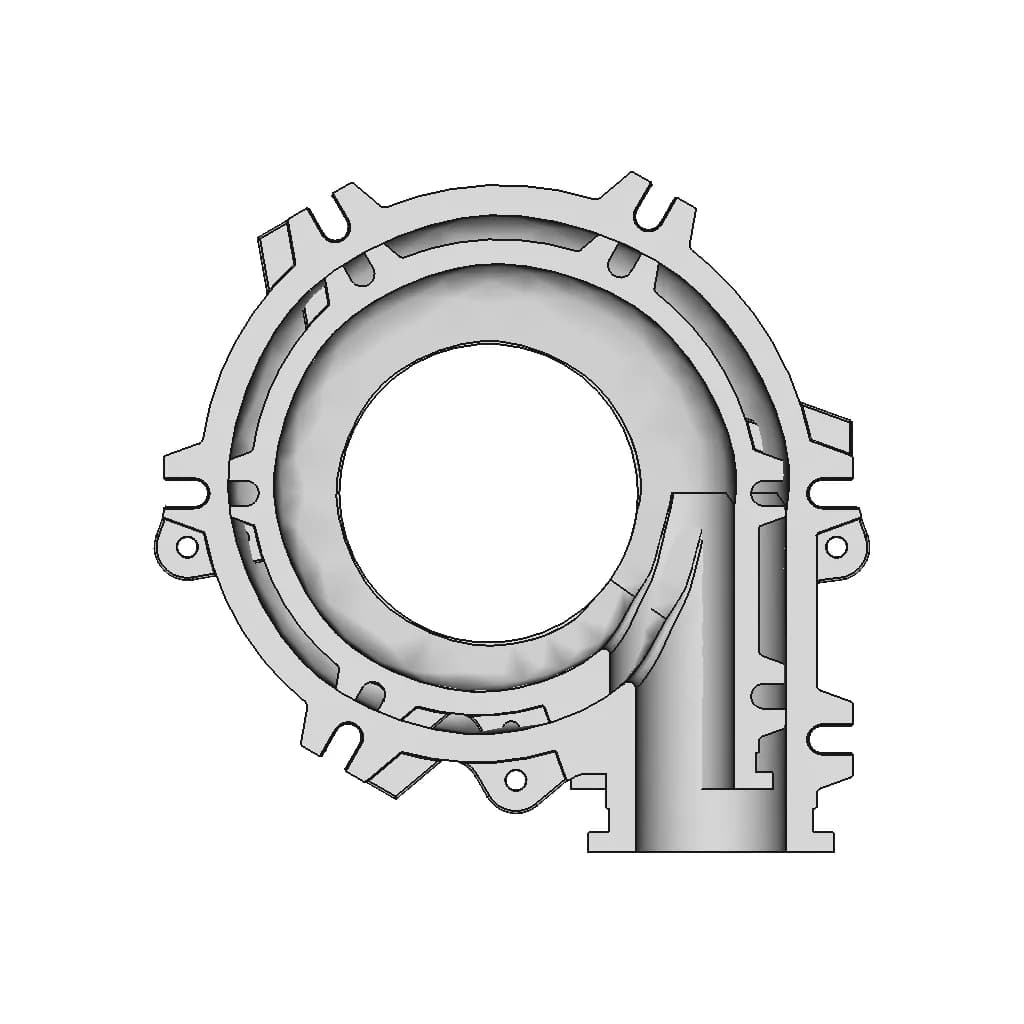 Case Half Inlet Side Hr200 Slurry Pump | High-Quality CAD Model_270_0_degree_snapshot
