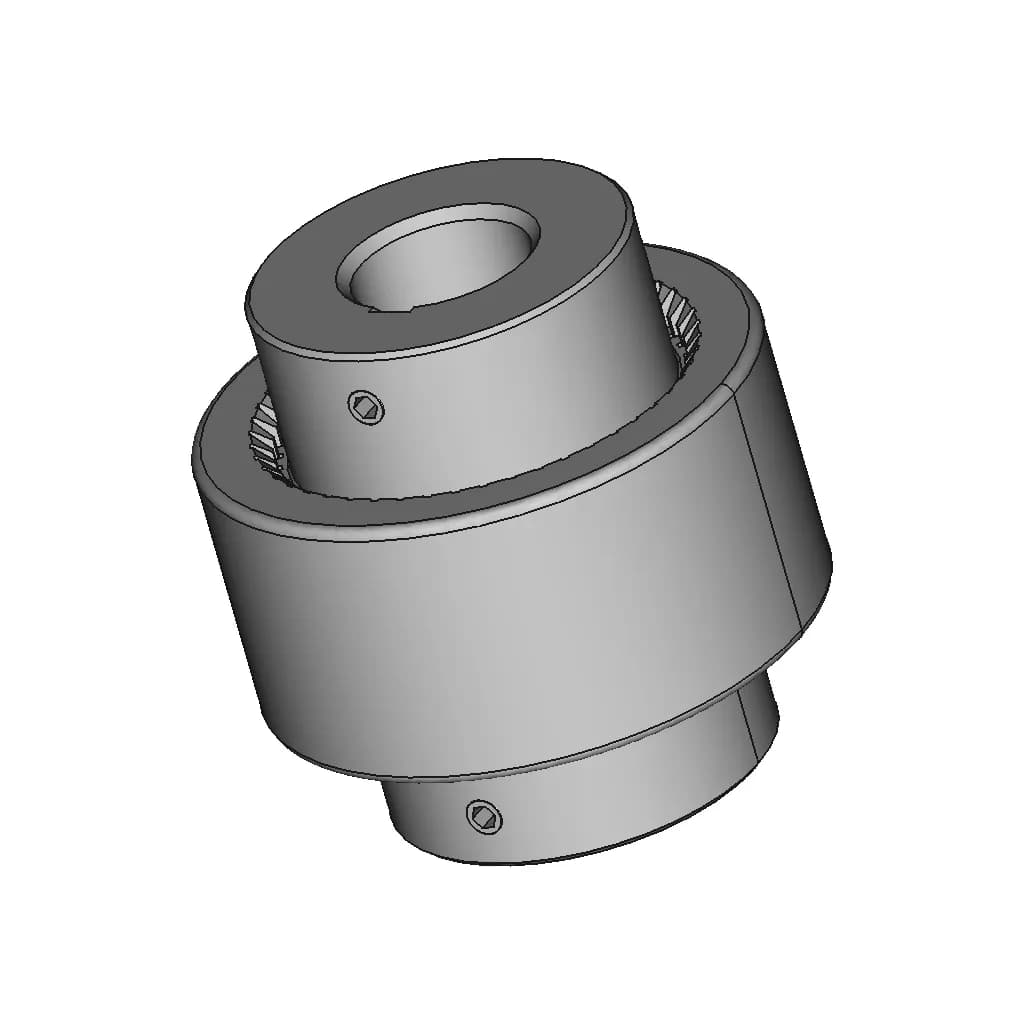 Gear Coupling - Standard Mechanical Component_60_30_degree_snapshot
