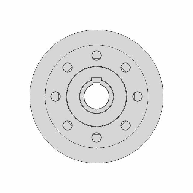 Polea 4 Ranuras | High-Quality CAD Model