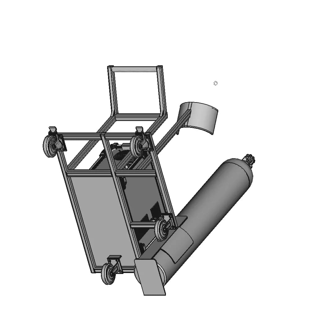 Bottle Welding Cart Design Economical | High-Quality CAD Model_60_30_degree_snapshot