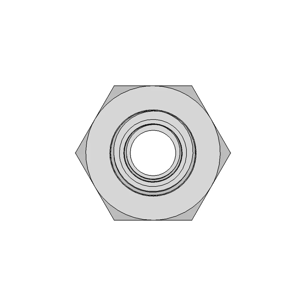 Hexagon Nipple Threaded Pipe Fitting 1 4 Male Npt X 1 8 Male Npt - Standard Mechanical Component_0_90_degree_snapshot