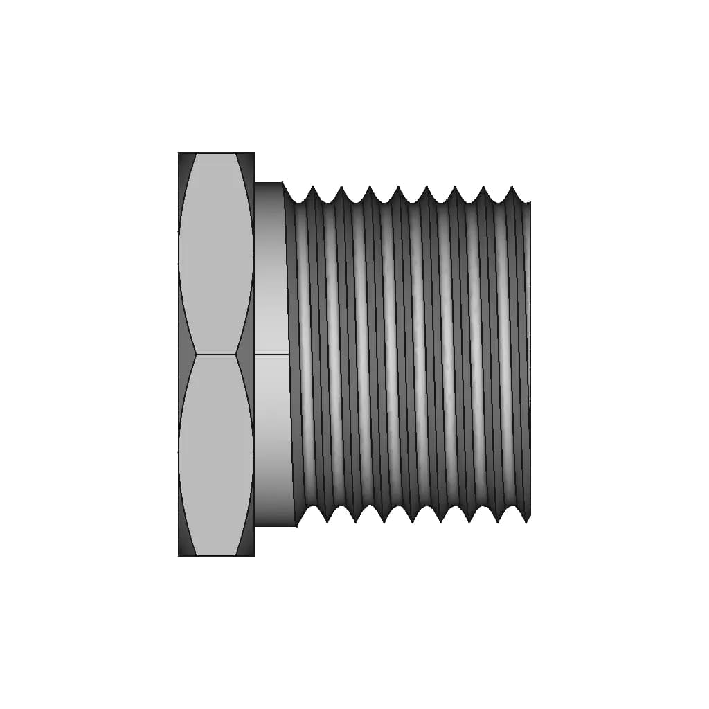Reducer Bushing Threaded Pipe Fitting 1 4 Male Npt X 1 8 Female Npt Adapter | 3D Engineering Design File_0_270_degree_snapshot