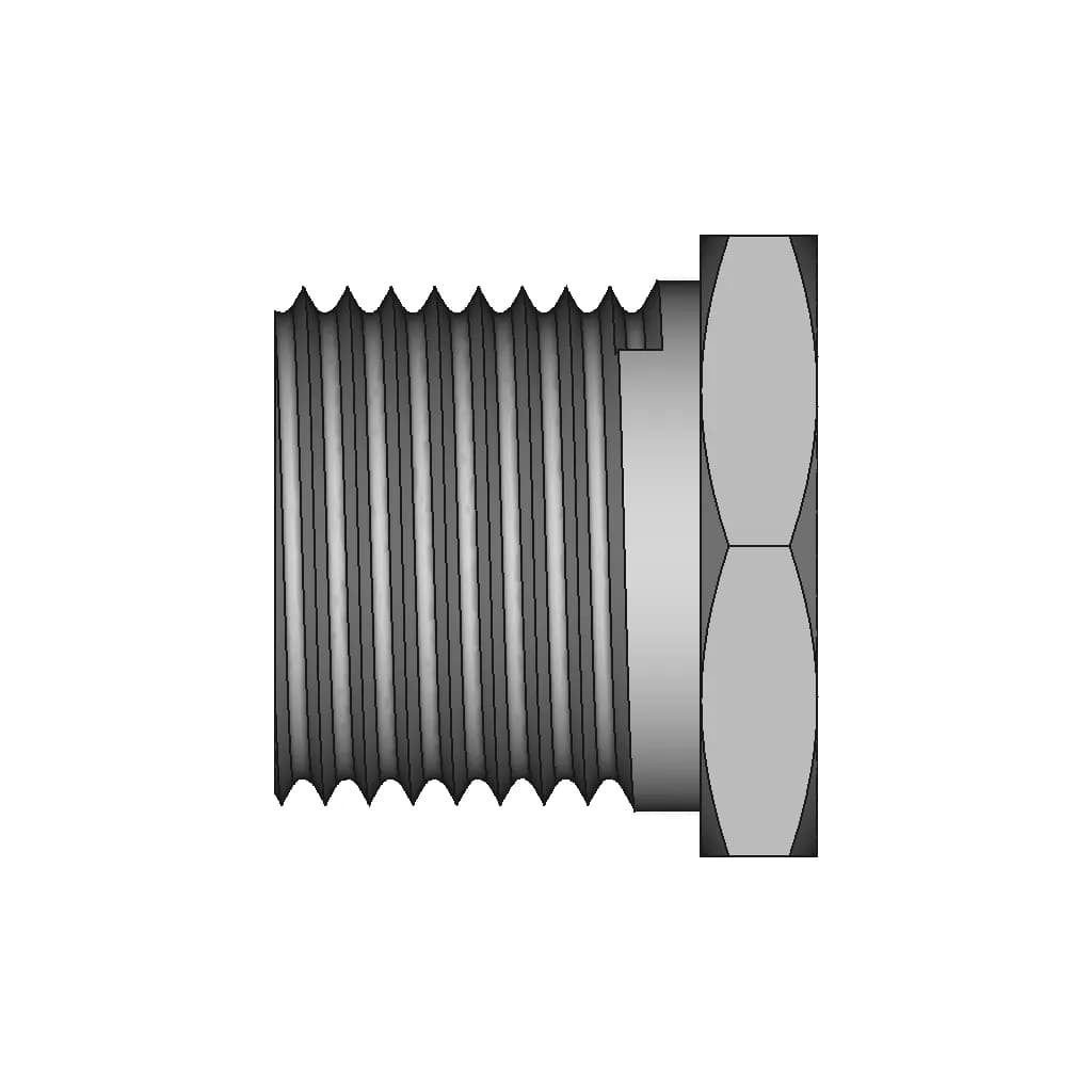 Reducer Bushing Threaded Pipe Fitting 1 4 Male Npt X 1 8 Female Npt Adapter | 3D Engineering Design File_0_90_degree_snapshot