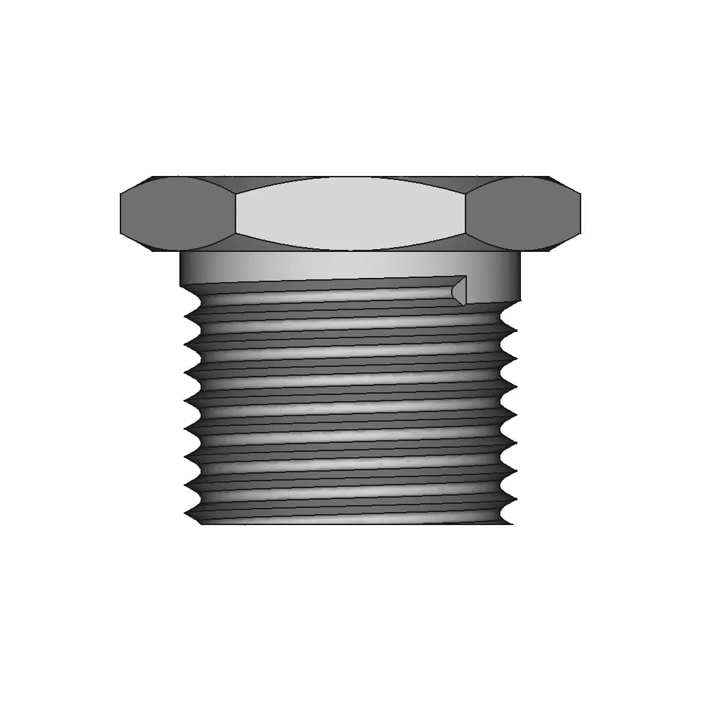 Reducer Bushing Threaded Pipe Fitting 1 4 Male Npt X 1 8 Female Npt Adapter | 3D Engineering Design File_270_0_degree_snapshot