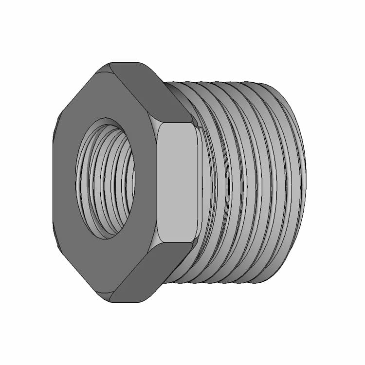 Reducer Bushing Fitting 1 2 Male Npt X 1 4 Female Npt | 3D Engineering Design File