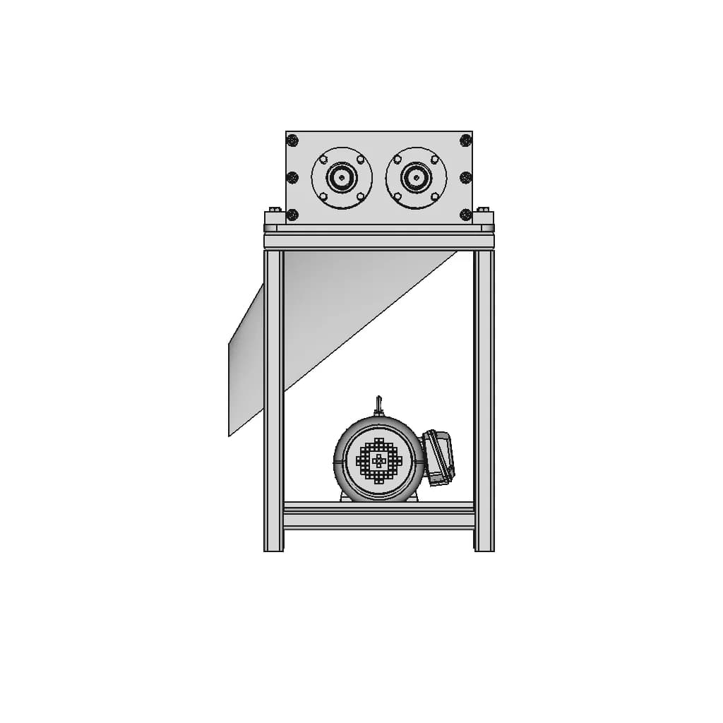 Plastic Shredding Machine - Downloadable CAD Representation_0_90_degree_snapshot