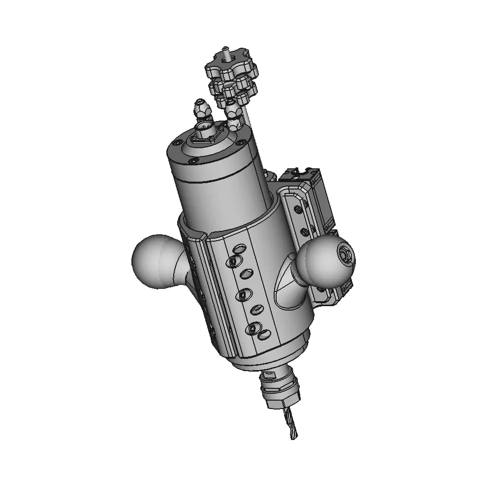 Diy 80Mm Spindle Plunge Router Conversion For Template Routing - Downloadable CAD Representation_60_30_degree_snapshot