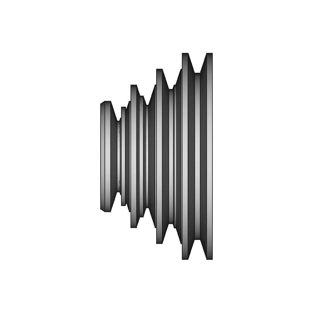 Polia Escalonada - Downloadable CAD Representation_0_0_degree_snapshot