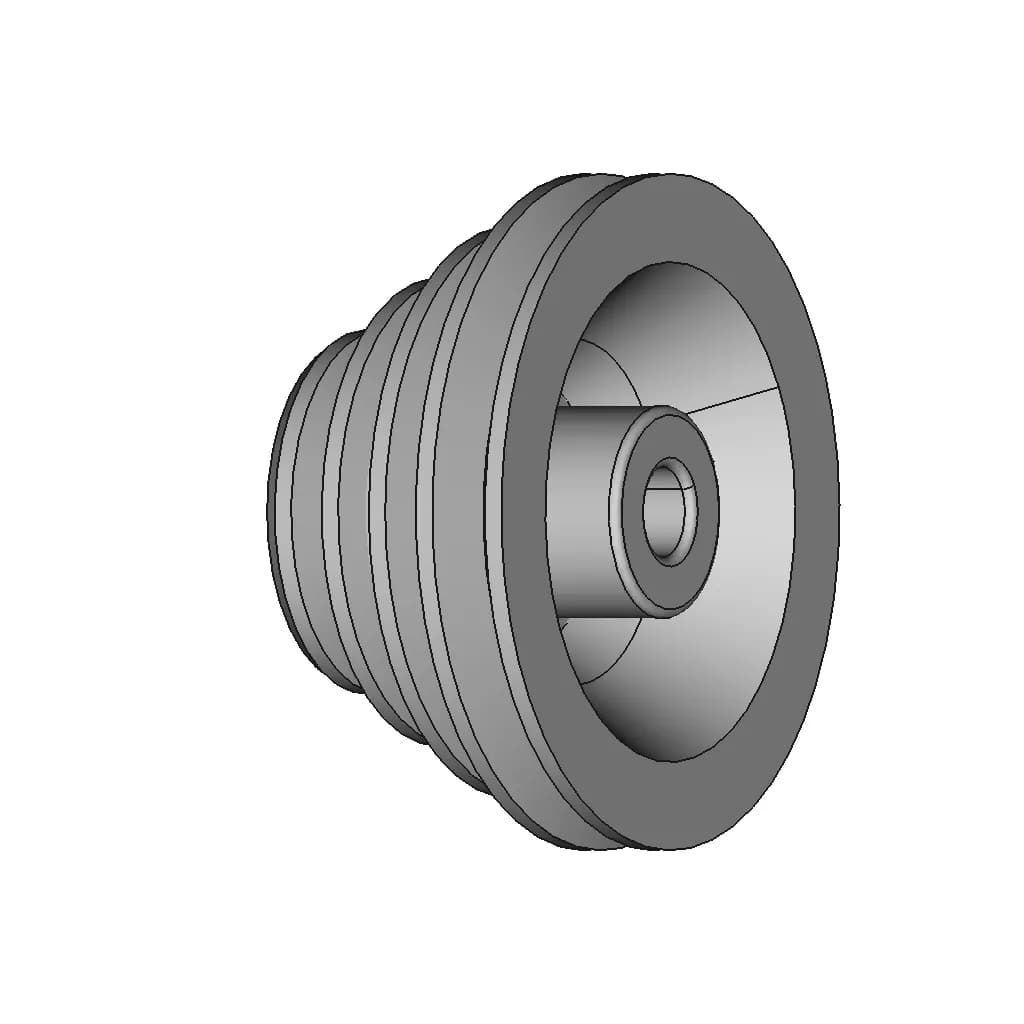 Polia Escalonada - Downloadable CAD Representation_60_30_degree_snapshot