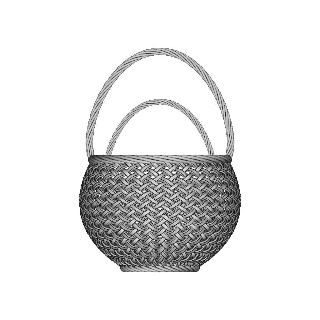 Overlapping Patterns Basket - Downloadable CAD Representation_0_0_degree_snapshot
