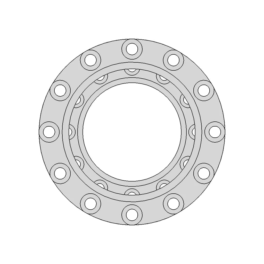 Flange 10 In Slip On 150 Lbs - Downloadable CAD Representation_0_90_degree_snapshot