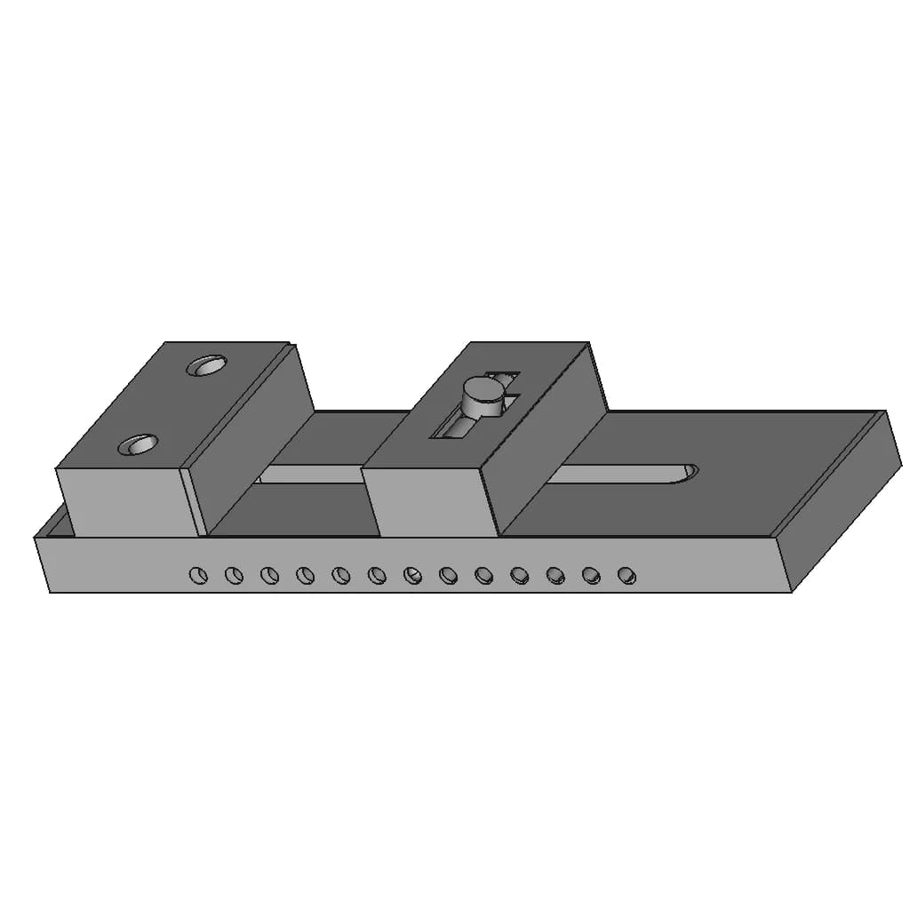 Low Profile One Screw Aluminium Vise - Standard Mechanical Component_60_30_degree_snapshot
