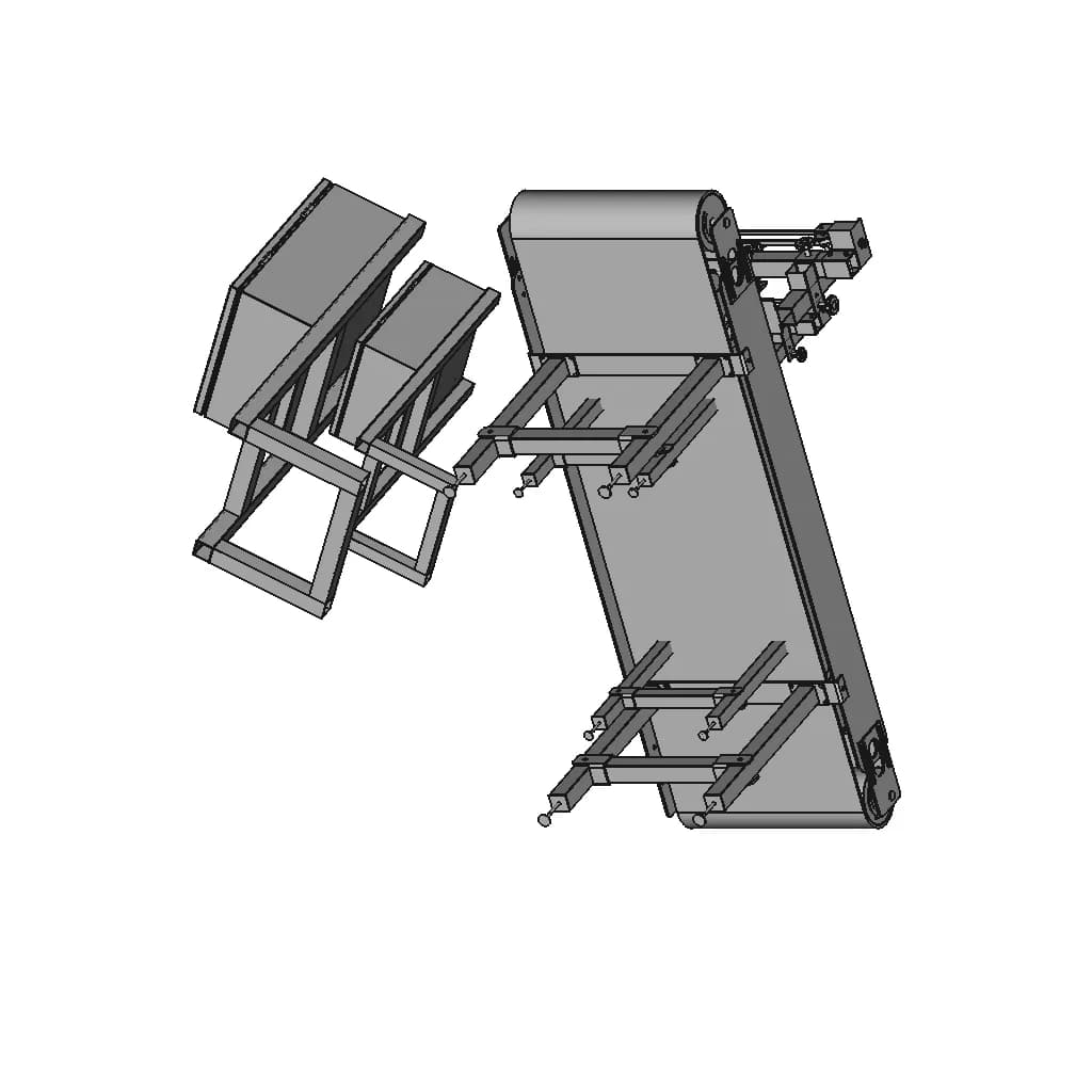 Variable Width Conveyor Belt Cleaning System - Downloadable CAD Representation_60_30_degree_snapshot