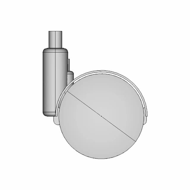 Plastic Castor 2 Inchi | High-Quality CAD Model