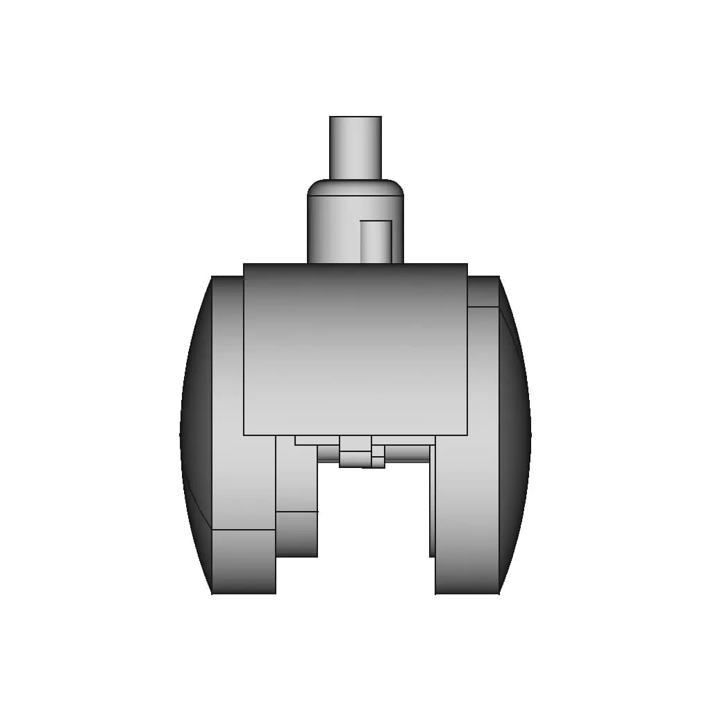 Plastic Castor 2 Inchi | High-Quality CAD Model_0_90_degree_snapshot