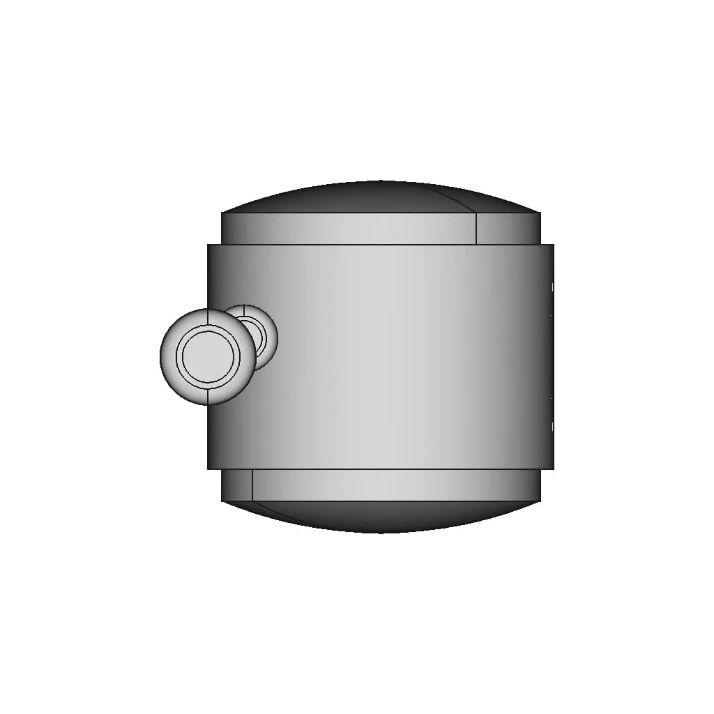 Plastic Castor 2 Inchi | High-Quality CAD Model_270_0_degree_snapshot