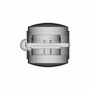 Plastic Castor 2 Inchi | High-Quality CAD Model_90_0_degree_snapshot
